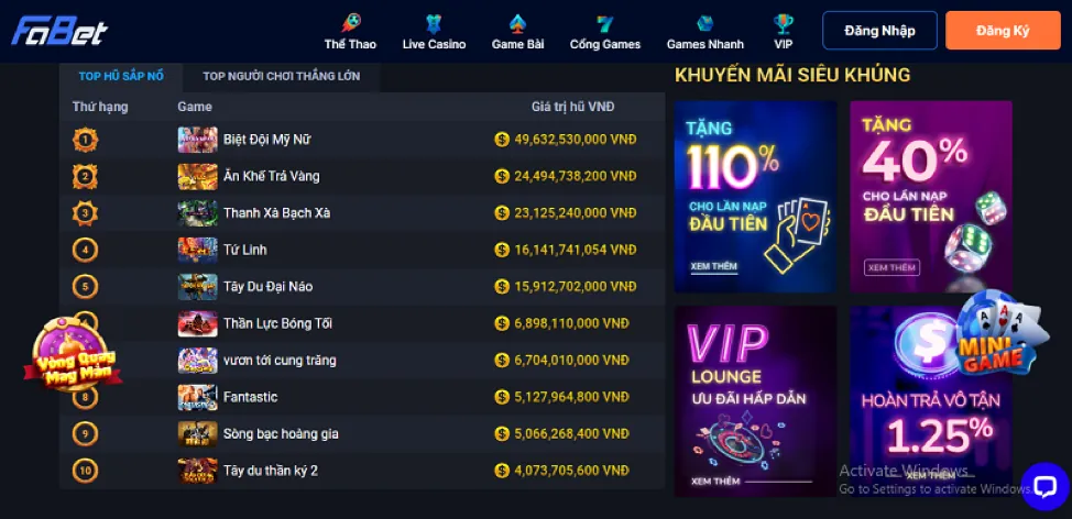 Casino trực tuyến 98win